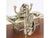 This vintage silver figurative diorama depicts a doctor's cabinet scene mounted on a wooden base, crafted as a medical...
