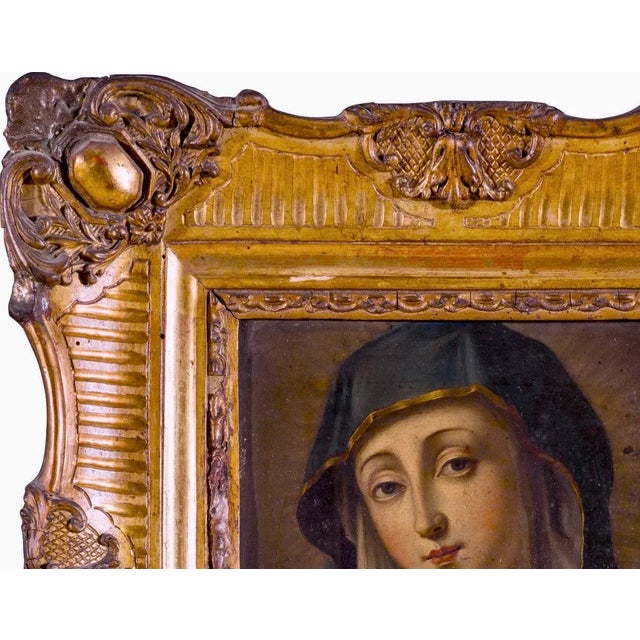 17th Century Italian Religious Painting attributed to Giovanni Battista Salvi, Framed For Sale - Image 4 of 9