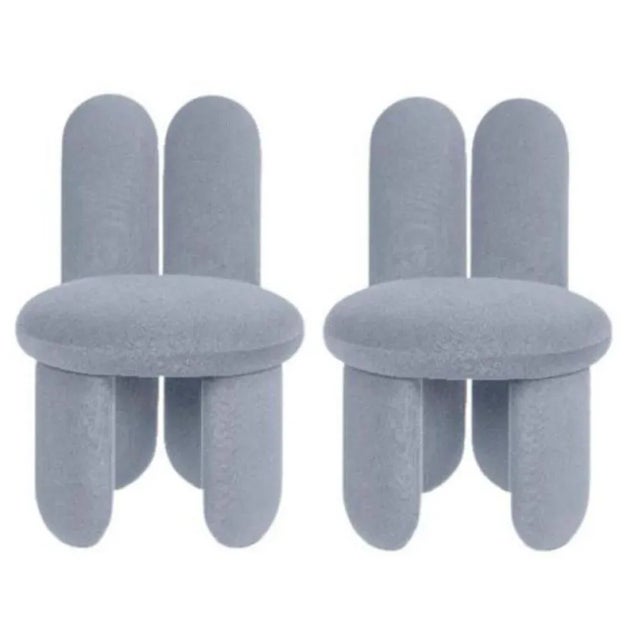 Set of 2 glazy chairs, gentle 733 by royal stranger dimensions: w 58 d 58 h 85 cm sh 50 sd 46 cm materials: upholstery...