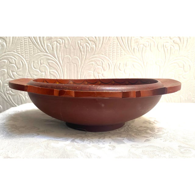 Antique Norwegian Hand Painted Folk Art Ale Bowl For Sale - Image 4 of 6