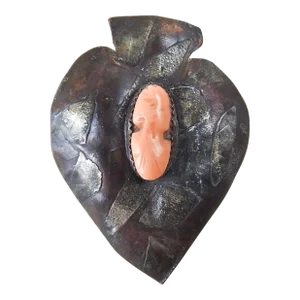 1995 Alejandro Sifuentes Milagro Heart Brooch or Pendant