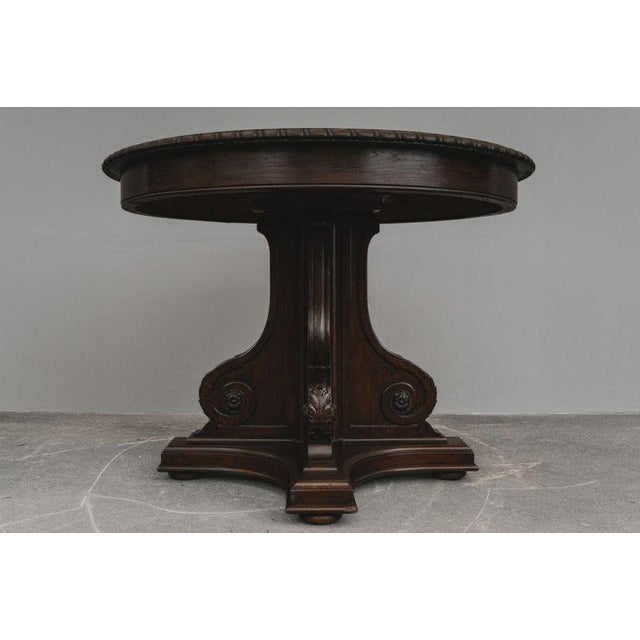 Late 19th Century Historicist Table in Oak For Sale - Image 11 of 17