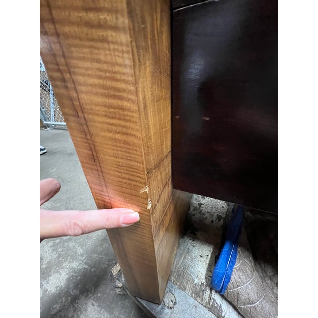 1970s Vladimir Kagan Curved Executive Desk With Exotic Wood Top and Waterfall Sides For Sale - Image 17 of 18