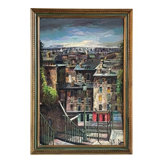 Valera Impressionist Paris Cityscape Signed Oil on Canvas For Sale