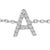 Contemporary 10K White Gold Diamond Accent "A" Initial Charm and Link Bracelet For Sale - Image 3 of 6