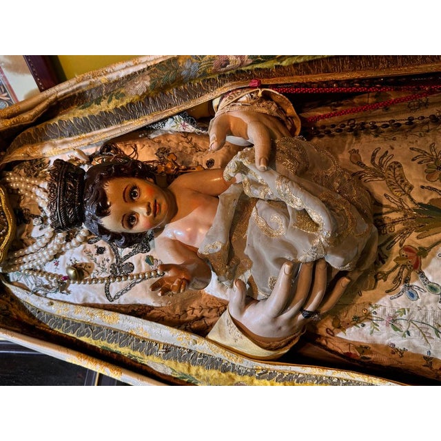 Baroque Our Lady of El Rocío Dressed in Robes For Sale - Image 3 of 10