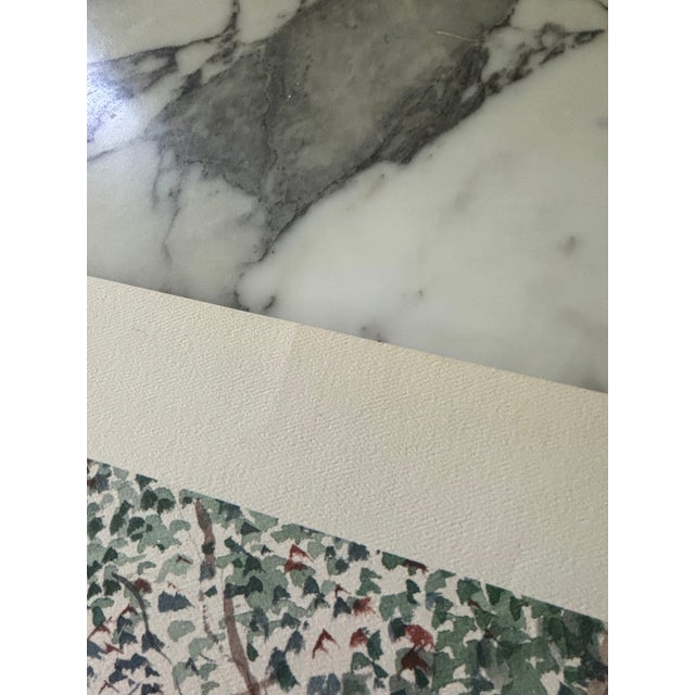 Vintage 1990s Lithograph Titled, "Birch Grove", Signed by Artist Peter Wong For Sale - Image 12 of 13