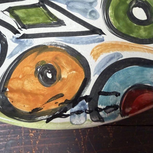 Ceramic Wall Plate by Gennaro Condurso, Seminara, Italy, 2000s For Sale - Image 4 of 8