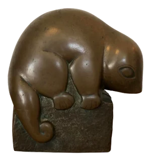 Mid-Century Bronze Opossum Figure