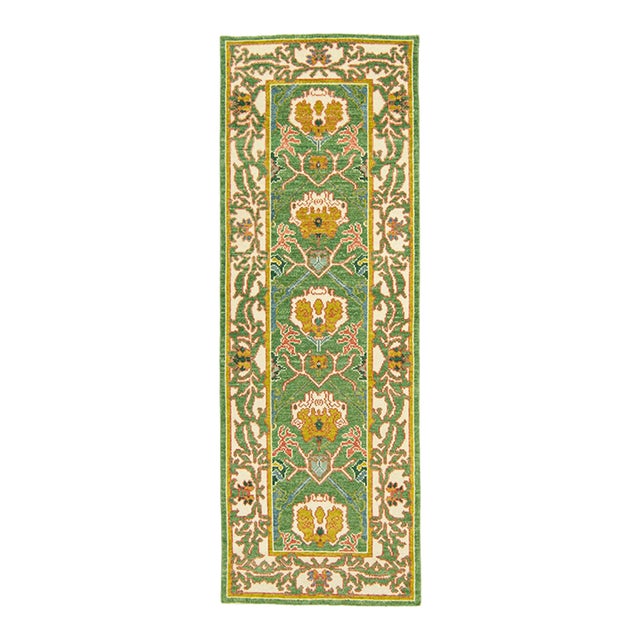 Turkish Oushak Rug 3'1" x 8'9" For Sale