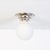 Contemporary Hive Flush Mount, Polished Nickel, 5in Glass Globe, Modern Led Ceiling Light, by Research.Lighting For Sale - Image 3 of 9