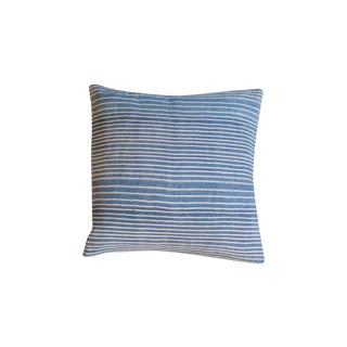 Handmade Indigo Throw Pillow For Sale