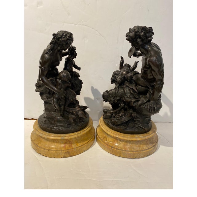 Pair of Magnificent Patinated Bronze Sculptures After Clodian For Sale - Image 11 of 12