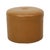 Brown Vintage Round Camel Skai Ottoman, 1960s For Sale - Image 8 of 12