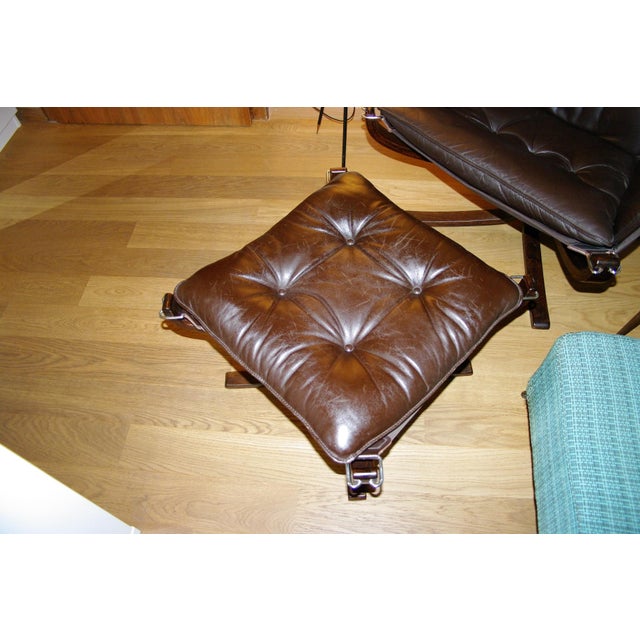 Set of Norwegian Falcon Armchair and Ottoman by Sigurd Ressel for Vatne Mobler, 1970s For Sale - Image 9 of 18