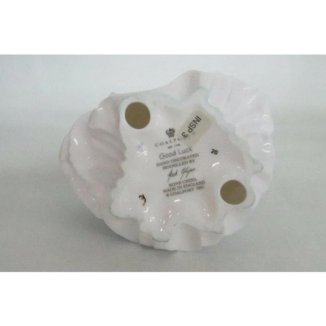 Mid 20th Century Coalport Good Luck English Bone China Porcelain Small Figurine For Sale - Image 5 of 11