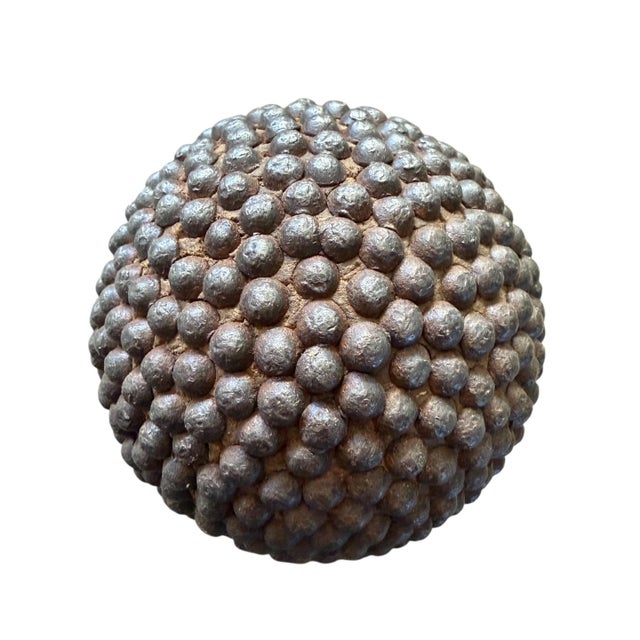 Metal Collection French Boule Bocce Pentanque Studded Balls For Sale - Image 7 of 7