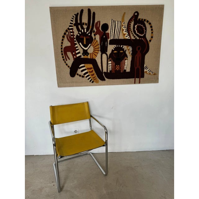 Africanist Wool & Linen Tapestry, 1970s For Sale - Image 6 of 8