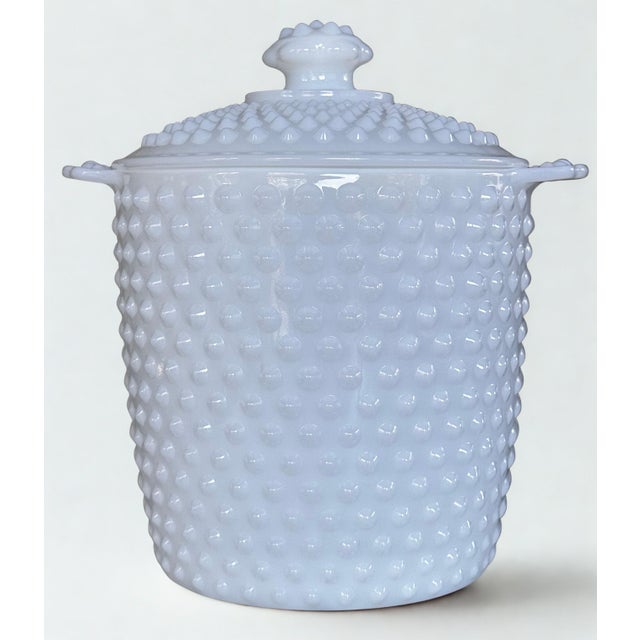Mid-Century Modern Anchor Hocking Hobnail Biscuit Barrel or Ice Bucket For Sale - Image 3 of 9