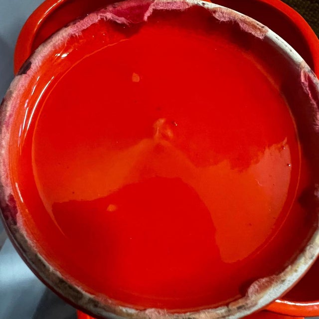 Orange Ceramic Centerpiece by Gabbianelli, 1970s For Sale - Image 9 of 11