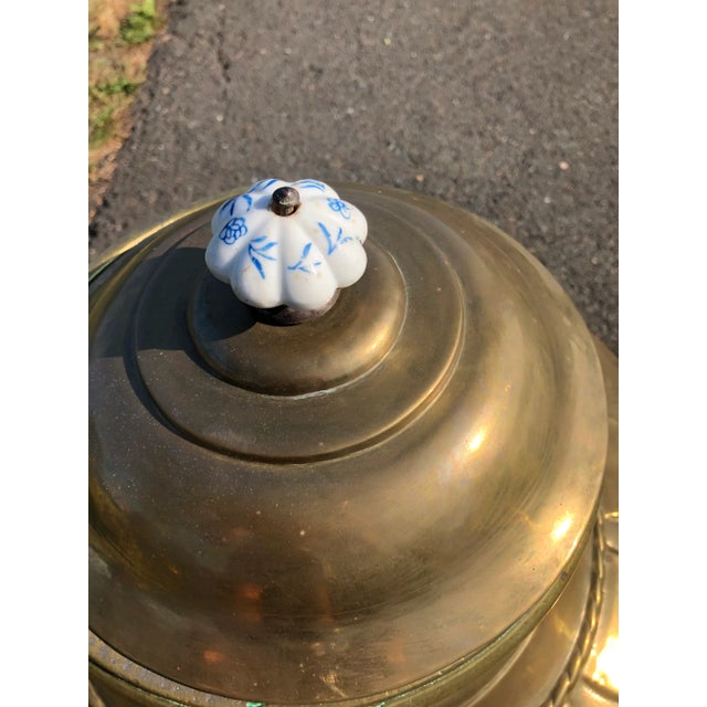 Late 19th Century Monumental Antique Chinese Brass Vessel For Sale - Image 5 of 9