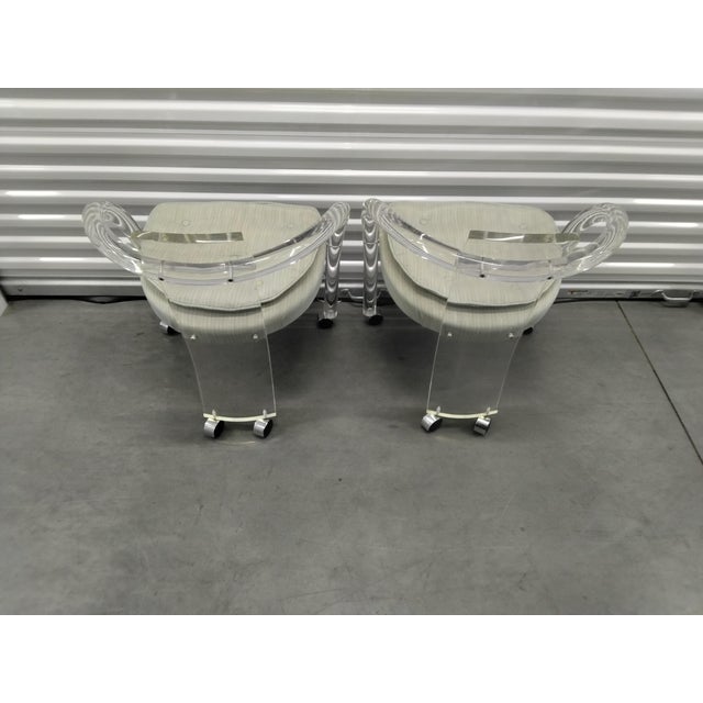 Charles Hollis Jones Acrylic Chairs For Sale In Palm Springs - Image 6 of 11