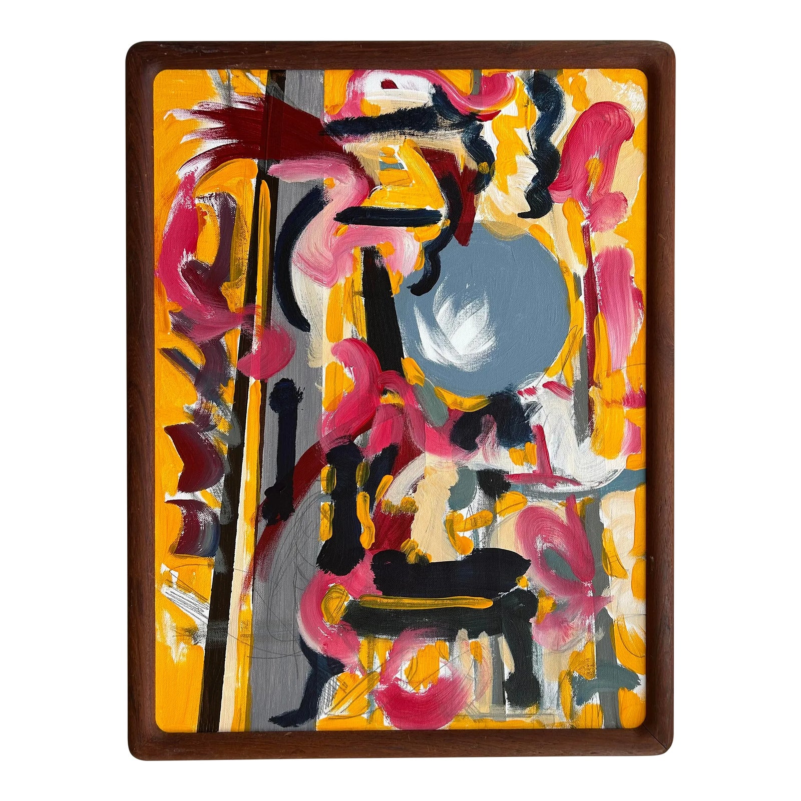 Abstract Acrylic Composition by Erik Sulander on Canvas Board | Chairish