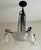 Early 20th Century Art Deco Signed Muller Frères Lunéville Wrought Iron Chandelier With Frosted Glass Shades For Sale - Image 11 of 12