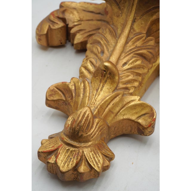 1980s Italian Gold Wall Sconces Plate Holders - a Pair For Sale In Philadelphia - Image 6 of 8