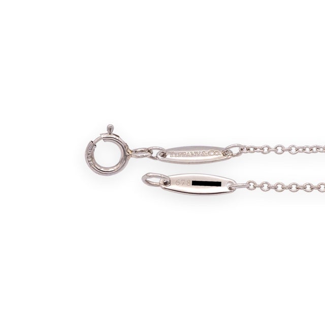 2010s Tiffany & Co. Elsa Peretti Diamonds by the Yard 0.54ct Plat Solitaire Necklace For Sale - Image 5 of 11