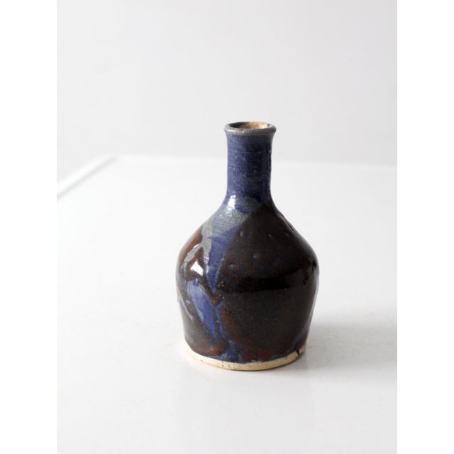 Vintage 1970s Handmade Studio Pottery Bud Vase For Sale - Image 10 of 10