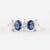Art Deco Natural Diamond & Blue Sapphire Engagement Ring for Her in Solid 18k White Gold Size 7 For Sale - Image 3 of 13