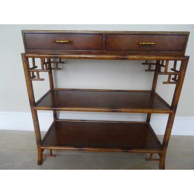 Theodore Alexander Faux Bamboo Console by Theodore Alexander For Sale - Image 4 of 7