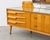 Mid-Century Modern Italian Mid Century Modern Maple Long Dresser / Vanity + Large Mirror, C. 1960's For Sale - Image 3 of 15