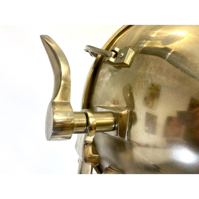 Large Vintage Tripod Aluminum Nickled Floor Lamp, 1980s For Sale - Image 9 of 18