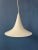Metal Mid-Century White Space Age Witch Hat Pendant Lamp For Sale - Image 7 of 11