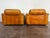 Vintage 1970's Italian Cognac Leather Lounge Chairs For Sale - Image 11 of 16