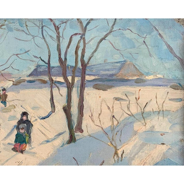 Campaign Soviet Child Portrait, Original Oil Painting, Ukrainian Artist 39-48 For Sale - Image 3 of 6