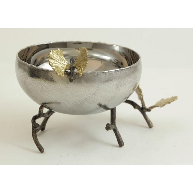 Silver Michael Aram Butterfly Ginkgo Silver Bowl For Sale - Image 8 of 12