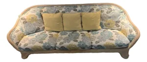 20th Century Bamboo Upholstered Sofa