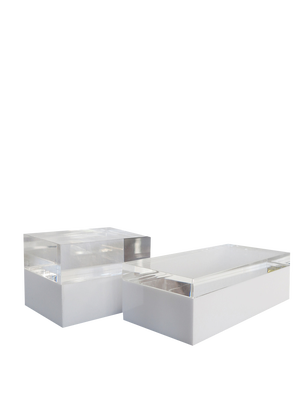 Acrylic Glass Boxes by Alessandro Albrizzi, 1990s, Set of 2