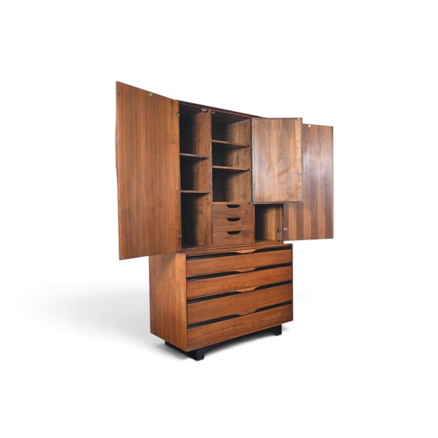 Mid 20th Century John Kapel Tall Dresser / Wardrobe in Walnut For Sale - Image 14 of 14