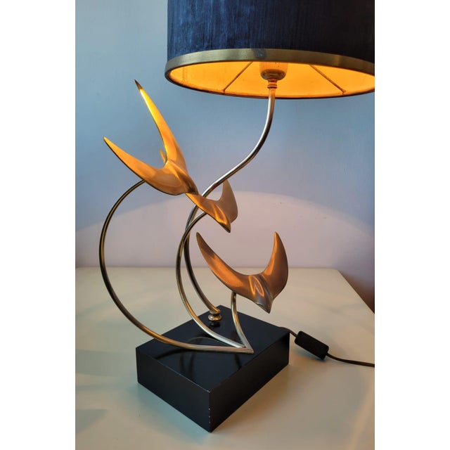 1970s Flight of Wild Geese Sculpture Lamp, France, 1970s For Sale - Image 5 of 18