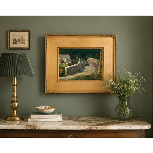 “The Road to Killarney “ Vintage Landscape Oil Painting by Aleksandr Stravin For Sale - Image 10 of 14