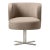Animal Skin Spritz Swivel Beige Leather Dining Armchair by Lorenza Bozzoli For Sale - Image 7 of 7