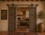 Antique Indian carved teakwood door, c. 1880–1900, carefully bleached to highlight its sculptural interlocking weave...