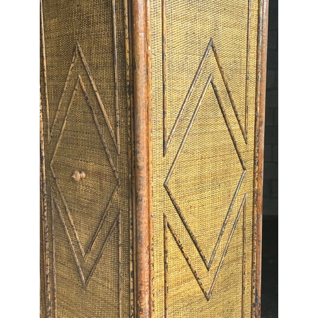 Wood 1980s Tortoiseshell British Colonial Bamboo & Rattan Wardrobe Attributed to Ralph Lauren for Bloomingdale’s For Sale - Image 7 of 12