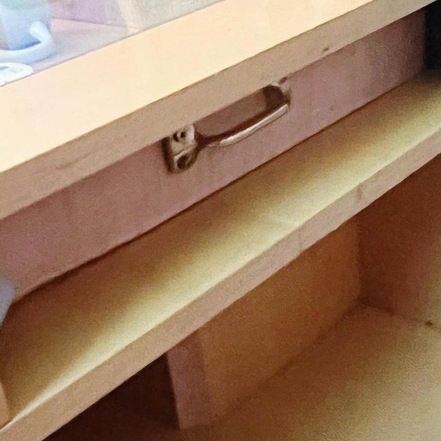 Vintage Hand Crafted Coffee Table With Display Top and Hidden Storage Compartments by Richard Read For Sale - Image 9 of 13