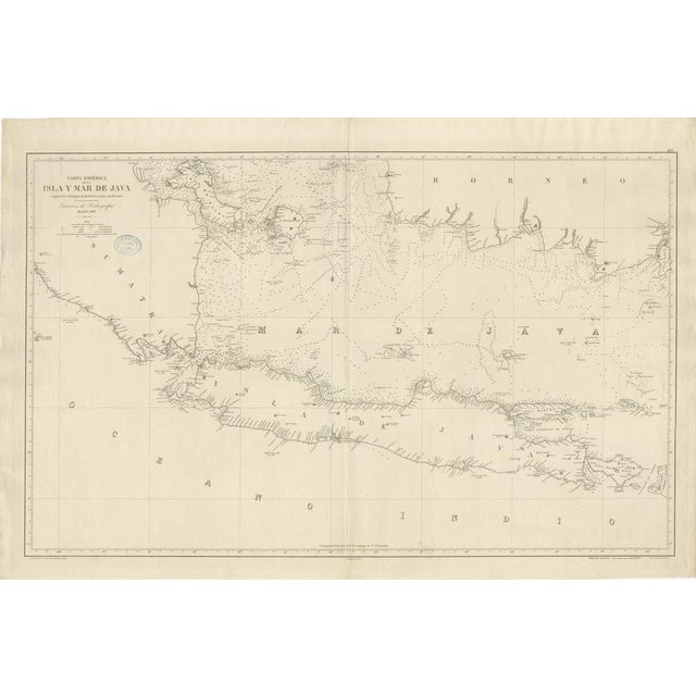 Large Chart of the Island and Sea of Java, 1863 For Sale - Image 6 of 6