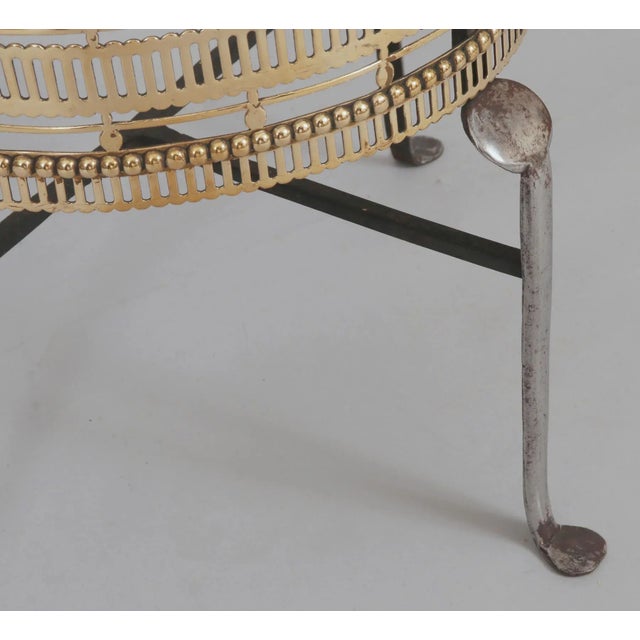 Antique Brass and Iron Half-Round Trivet For Sale In Boston - Image 6 of 9